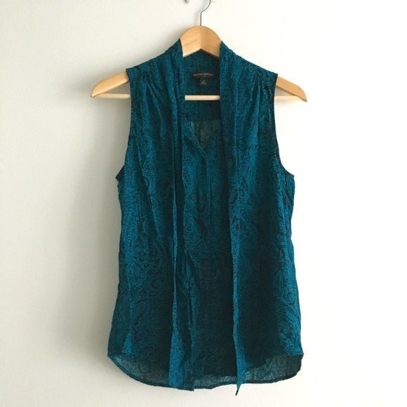 Banana Republic Tie‎ Neck Front Tank Top - Picture 1 of 5